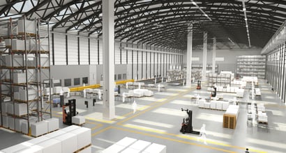 AGV fra Toyota Material Handling i drift som del af automatisering af lagerlogistik og intern transport.